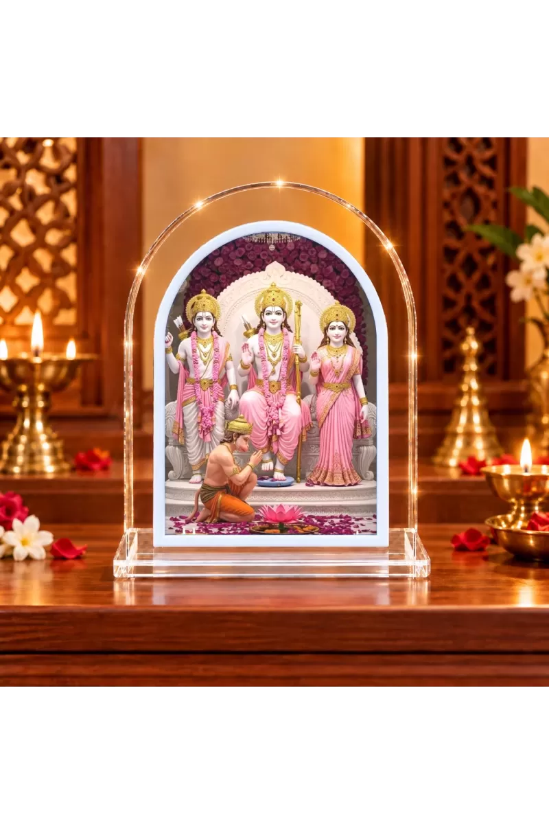 Lord Ram L Shape Acrylic Showpiece 3 X 3.5 Inch For Home, Office And Car (F176671)
