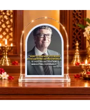 Bill Gates L Shape Acrylic Showpiece 3 X 3.5 Inch For Home, Office And Car (F176674)