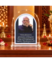Narendra Modi L Shape Acrylic Showpiece 3 X 3.5 Inch For Home, Office And Car (F176675)