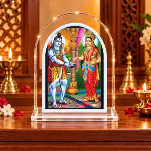 Shiva Parvati L Shape Acrylic Showpiece 3 X 3.5 Inch For Home, Office And Car (F176678) Shiva Parvati L Shape Acrylic Showpiece 3 X 3.5 Inch For Home, Office And Car (F176678)