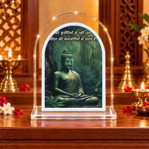 Buddha L Shape Acrylic Showpiece 3 X 3.5 Inch For Home, Office And Car (F176679) Buddha L Shape Acrylic Showpiece 3 X 3.5 Inch For Home, Office And Car (F176679)