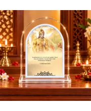Lord Krishna L Shape Acrylic Showpiece 3 X 3.5 Inch For Home, Office And Car (F176682)