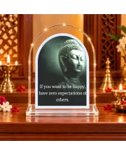 Buddha L Shape Acrylic Showpiece 3 X 3.5 Inch For Home, Office And Car (F176683)