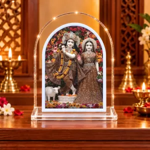 Radha Krishna L Shape Acrylic Showpiece 3 X 3.5 Inch For Home, Office And Car (F176684) Radha Krishna L Shape Acrylic Showpiece 3 X 3.5 Inch For Home, Office And Car (F176684)