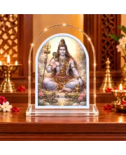 Lord Shiva L Shape Acrylic Showpiece 3 X 3.5 Inch For Home, Office And Car (F176686)