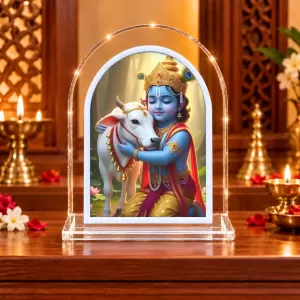 Lord Krishna L Shape Acrylic Showpiece 3 X 3.5 Inch For Home, Office And Car (F176688) Lord Krishna L Shape Acrylic Showpiece 3 X 3.5 Inch For Home, Office And Car (F176688)