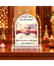 A. P. J. Abdul Kalam L Shape Acrylic Showpiece 3 X 3.5 Inch For Home, Office And Car (F176692)