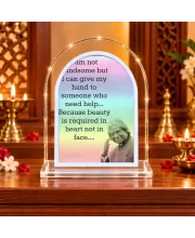 A P J Abdul Kalam L Shape Acrylic Showpiece 3 X 3.5 Inch For Home, Office And Car (F176694)