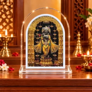 Lord Krishna L Shape Acrylic Showpiece 3 X 3.5 Inch For Home, Office And Car (F176695)