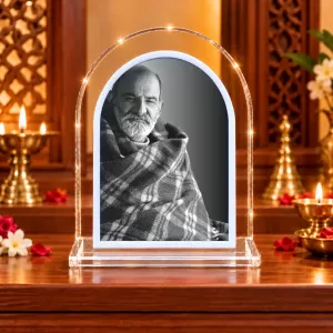 Neem Karoli Baba L Shape Acrylic Showpiece 3 X 3.5 Inch For Home, Office And Car (F176696) Neem Karoli Baba L Shape Acrylic Showpiece 3 X 3.5 Inch For Home, Office And Car (F176696)