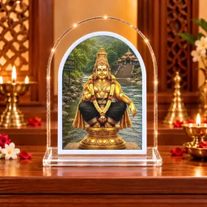 Lord Ayyappa L Shape Acrylic Showpiece 3 X 3.5 Inch For Home, Office And Car (F176698) Lord Ayyappa L Shape Acrylic Showpiece 3 X 3.5 Inch For Home, Office And Car (F176698)