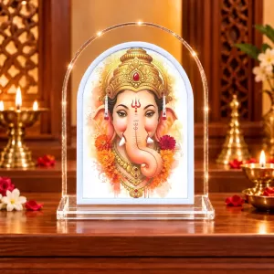 Lord Ganesha L Shape Acrylic Showpiece 3 X 3.5 Inch For Home, Office And Car (F176699) Lord Ganesha L Shape Acrylic Showpiece 3 X 3.5 Inch For Home, Office And Car (F176699)