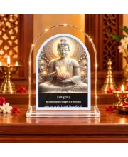 Buddha L Shape Acrylic Showpiece 3 X 3.5 Inch For Home, Office And Car (F176700)