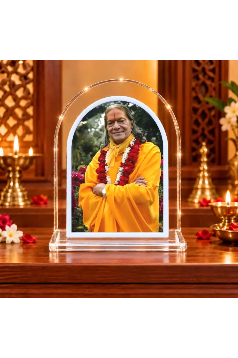 Jagad Guru Kripau Maharaj L Shape Acrylic Showpiece 3 X 3.5 Inch For Home, Office And Car (F176702)