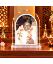 Mata Amritanandamayi L Shape Acrylic Showpiece 3 X 3.5 Inch For Home, Office And Car (F176703)