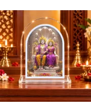 Lakshmi Narayan L Shape Acrylic Showpiece 3 X 3.5 Inch For Home, Office And Car (F176705)