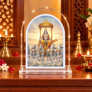 Surya Dev L Shape Acrylic Showpiece 3 X 3.5 Inch For Home, Office And Car (F176707) Surya Dev L Shape Acrylic Showpiece 3 X 3.5 Inch For Home, Office And Car (F176707)
