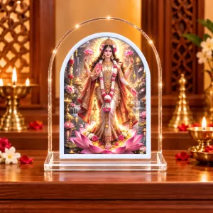 Mahalakshmi L Shape Acrylic Showpiece 3 X 3.5 Inch For Home, Office And Car (F176712) Mahalakshmi L Shape Acrylic Showpiece 3 X 3.5 Inch For Home, Office And Car (F176712)