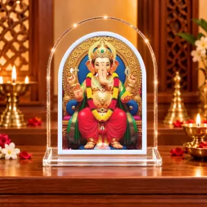 Lord Ganesha L Shape Acrylic Showpiece 3 X 3.5 Inch For Home, Office And Car (F176715) Lord Ganesha L Shape Acrylic Showpiece 3 X 3.5 Inch For Home, Office And Car (F176715)