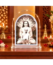 Mahaavatar Babaji L Shape Acrylic Showpiece 3 X 3.5 Inch For Home, Office And Car (F176717)