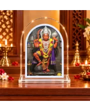 Hanuman L Shape Acrylic Showpiece 3 X 3.5 Inch For Home, Office And Car (F176718)