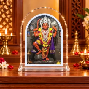 Hanuman L Shape Acrylic Showpiece 3 X 3.5 Inch For Home, Office And Car (F176718)