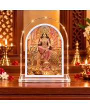 Durga Maa L Shape Acrylic Showpiece 3 X 3.5 Inch For Home, Office And Car (F176720)
