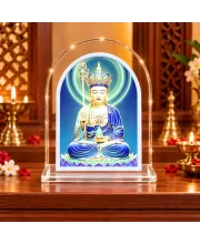 Avalokiteshvara L Shape Acrylic Showpiece 3 X 3.5 Inch For Home, Office And Car (F176722)