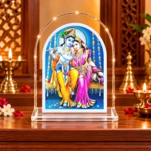 Radha Krishna L Shape Acrylic Showpiece 3 X 3.5 Inch For Home, Office And Car (F176723) Radha Krishna L Shape Acrylic Showpiece 3 X 3.5 Inch For Home, Office And Car (F176723)