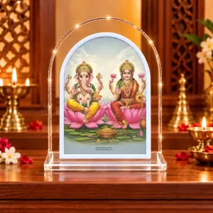Lakshmi Ganesha L Shape Acrylic Showpiece 3 X 3.5 Inch For Home, Office And Car (F176724) Lakshmi Ganesha L Shape Acrylic Showpiece 3 X 3.5 Inch For Home, Office And Car (F176724)
