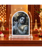 Lord Krishna L Shape Acrylic Showpiece 3 X 3.5 Inch For Home, Office And Car (F176728)