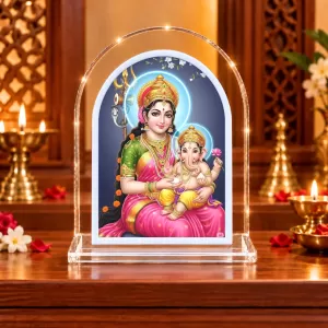 Maa Durga L Shape Acrylic Showpiece 3 X 3.5 Inch For Home, Office And Car (F176730) Maa Durga L Shape Acrylic Showpiece 3 X 3.5 Inch For Home, Office And Car (F176730)
