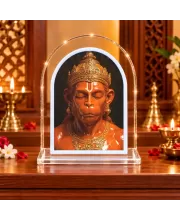 Hanuman L Shape Acrylic Showpiece 3 X 3.5 Inch For Home, Office And Car (F176733)