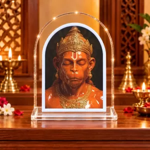 Hanuman L Shape Acrylic Showpiece 3 X 3.5 Inch For Home, Office And Car (F176733)