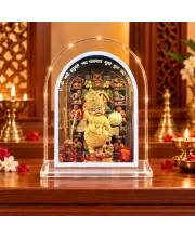 Hanuman Ji L Shape Acrylic Showpiece 3 X 3.5 Inch For Home, Office And Car (F176736)