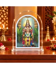 Lord Murugan L Shape Acrylic Showpiece 3 X 3.5 Inch For Home, Office And Car (F176737)