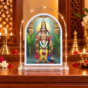 Lord Murugan L Shape Acrylic Showpiece 3 X 3.5 Inch For Home, Office And Car (F176737) Lord Murugan L Shape Acrylic Showpiece 3 X 3.5 Inch For Home, Office And Car (F176737)