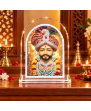 Khatu Shyam L Shape Acrylic Showpiece 3 X 3.5 Inch For Home, Office And Car (F176738)