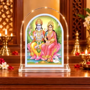 Lakshmi Narayan L Shape Acrylic Showpiece 3 X 3.5 Inch For Home, Office And Car (F176739) Lakshmi Narayan L Shape Acrylic Showpiece 3 X 3.5 Inch For Home, Office And Car (F176739)
