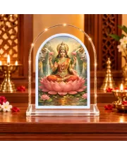 Goddess Lakshmi L Shape Acrylic Showpiece 3 X 3.5 Inch For Home, Office And Car (F176740)