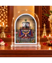 Lord Jagannath L Shape Acrylic Showpiece 3 X 3.5 Inch For Home, Office And Car (F176741)