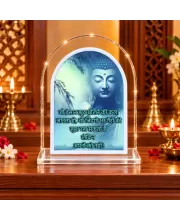 Buddha L Shape Acrylic Showpiece 3 X 3.5 Inch For Home, Office And Car (F176742)