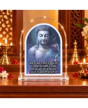 Buddha L Shape Acrylic Showpiece 3 X 3.5 Inch For Home, Office And Car (F176743)