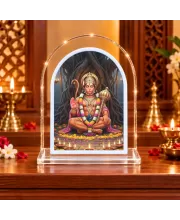 Hanuman L Shape Acrylic Showpiece 3 X 3.5 Inch For Home, Office And Car (F176745)