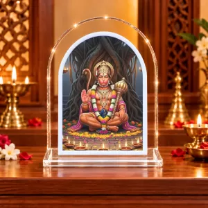 Hanuman L Shape Acrylic Showpiece 3 X 3.5 Inch For Home, Office And Car (F176745)