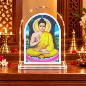 Buddha L Shape Acrylic Showpiece 3 X 3.5 Inch For Home, Office And Car (F176746) Buddha L Shape Acrylic Showpiece 3 X 3.5 Inch For Home, Office And Car (F176746)