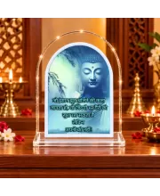 Buddha L Shape Acrylic Showpiece 3 X 3.5 Inch For Home, Office And Car (F176747)