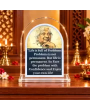 APJ Abdul Kalam L Shape Acrylic Showpiece 3 X 3.5 Inch For Home, Office And Car (F176750)