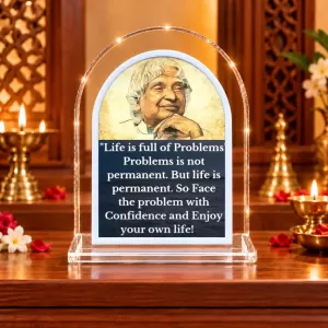 APJ Abdul Kalam L Shape Acrylic Showpiece 3 X 3.5 Inch For Home, Office And Car (F176750)