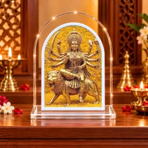 Durga Maa L Shape Acrylic Showpiece 3 X 3.5 Inch For Home, Office And Car (F176752) Durga Maa L Shape Acrylic Showpiece 3 X 3.5 Inch For Home, Office And Car (F176752)